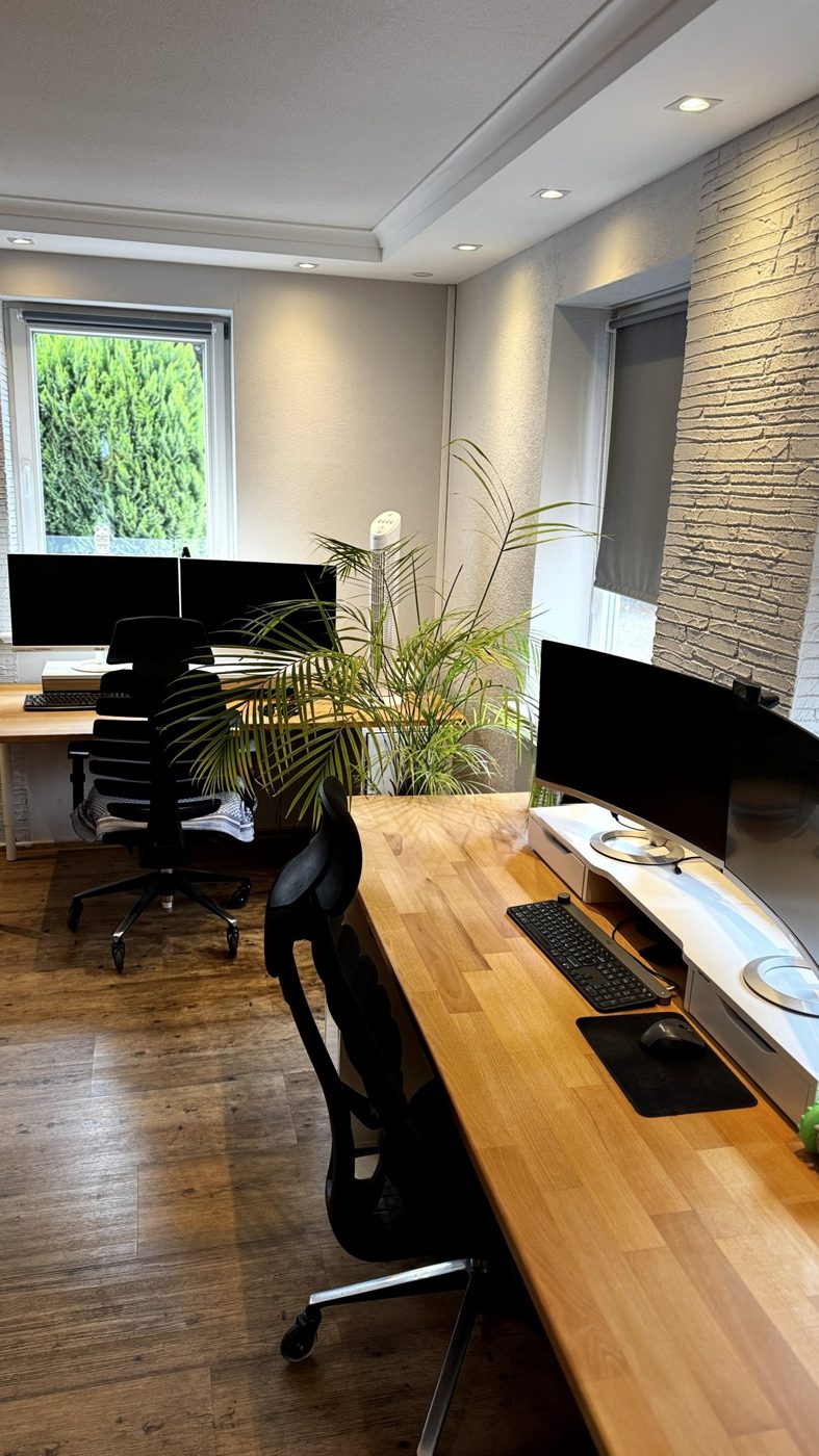 Arbeitsplätze mit Palme – bearbeitet