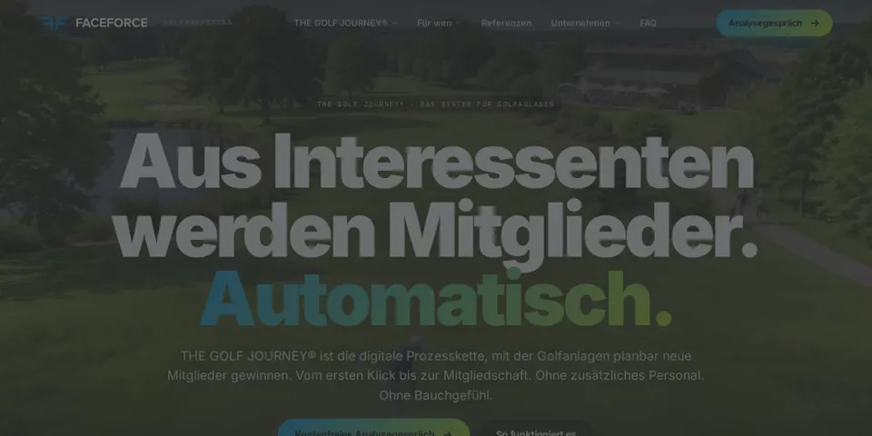 FACEFORCE Golfmarketing Website