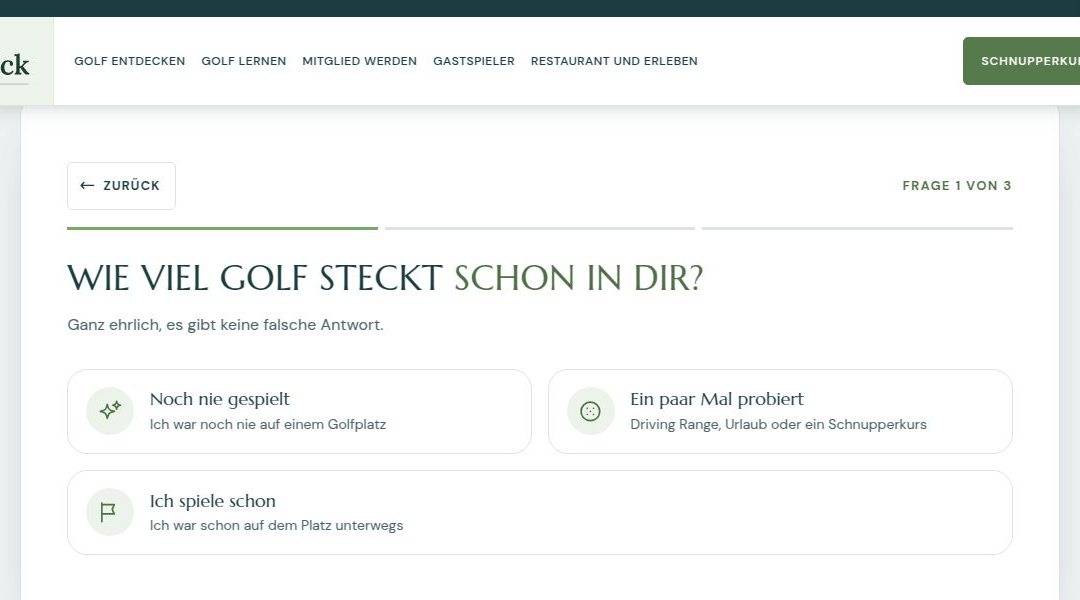 birdie: Mini-Beratung, Antwort-Karten, vorher