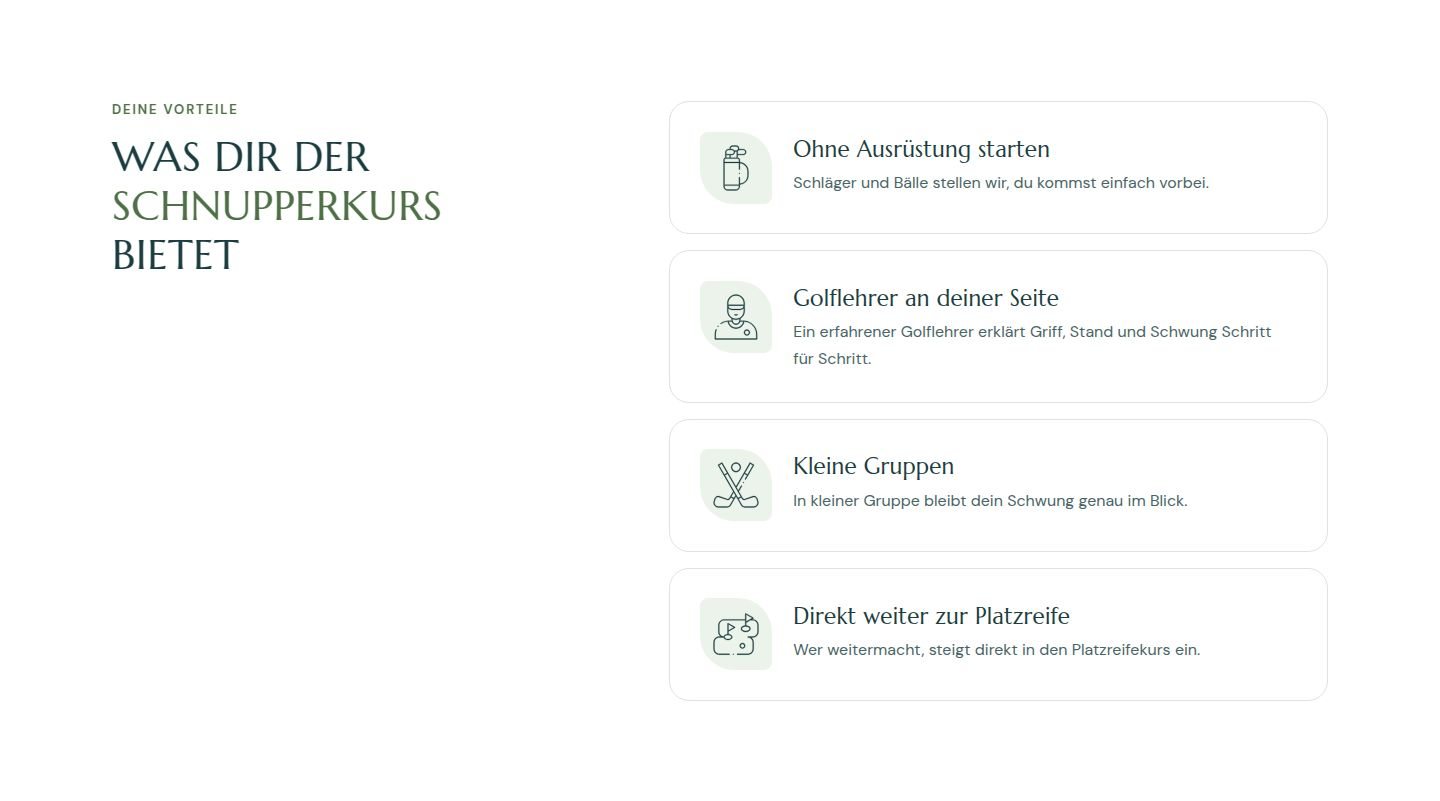 birdie: Vorteile im Schnupperkurs, nachher