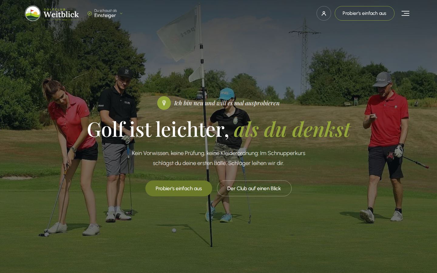fairway: Bereichsseite