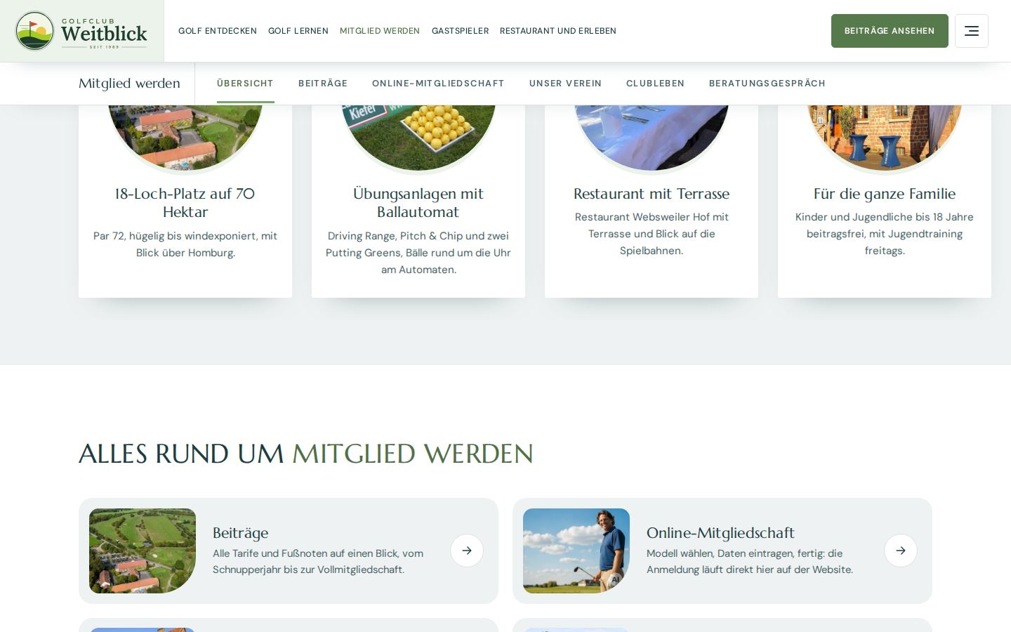 Unterseiten eines Bereichs