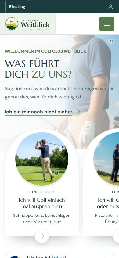 Handy: Start: Antworten seitlich wischbar