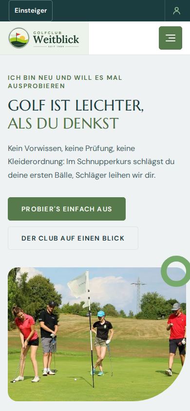 Handy: Bereichsseite