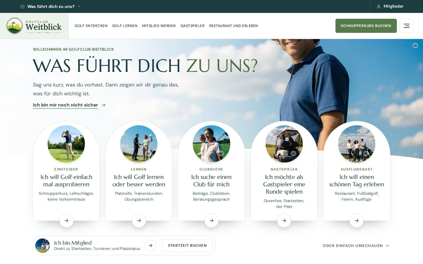 birdie: Startseite