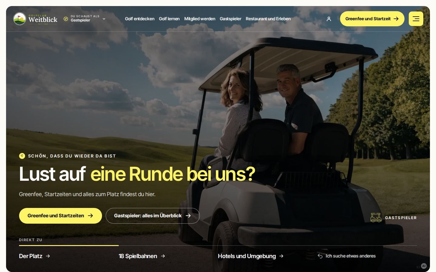 Startseite für Wiederkehrer