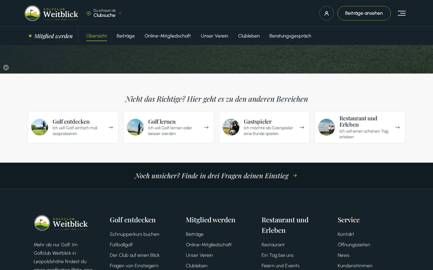 Abschluss-Band und Footer