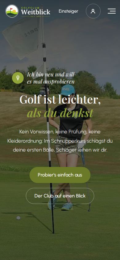 Handy: Bereichsseite