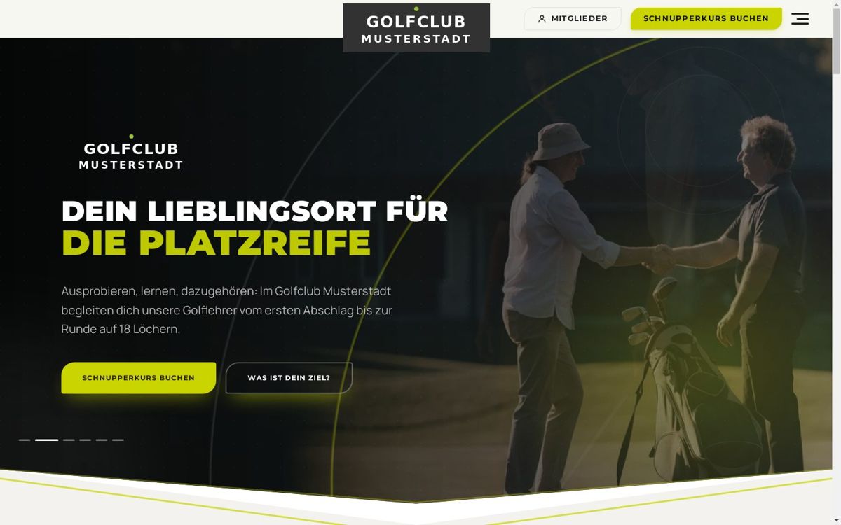 Neue Golfclub-Website mit Zielgruppen-Weiche