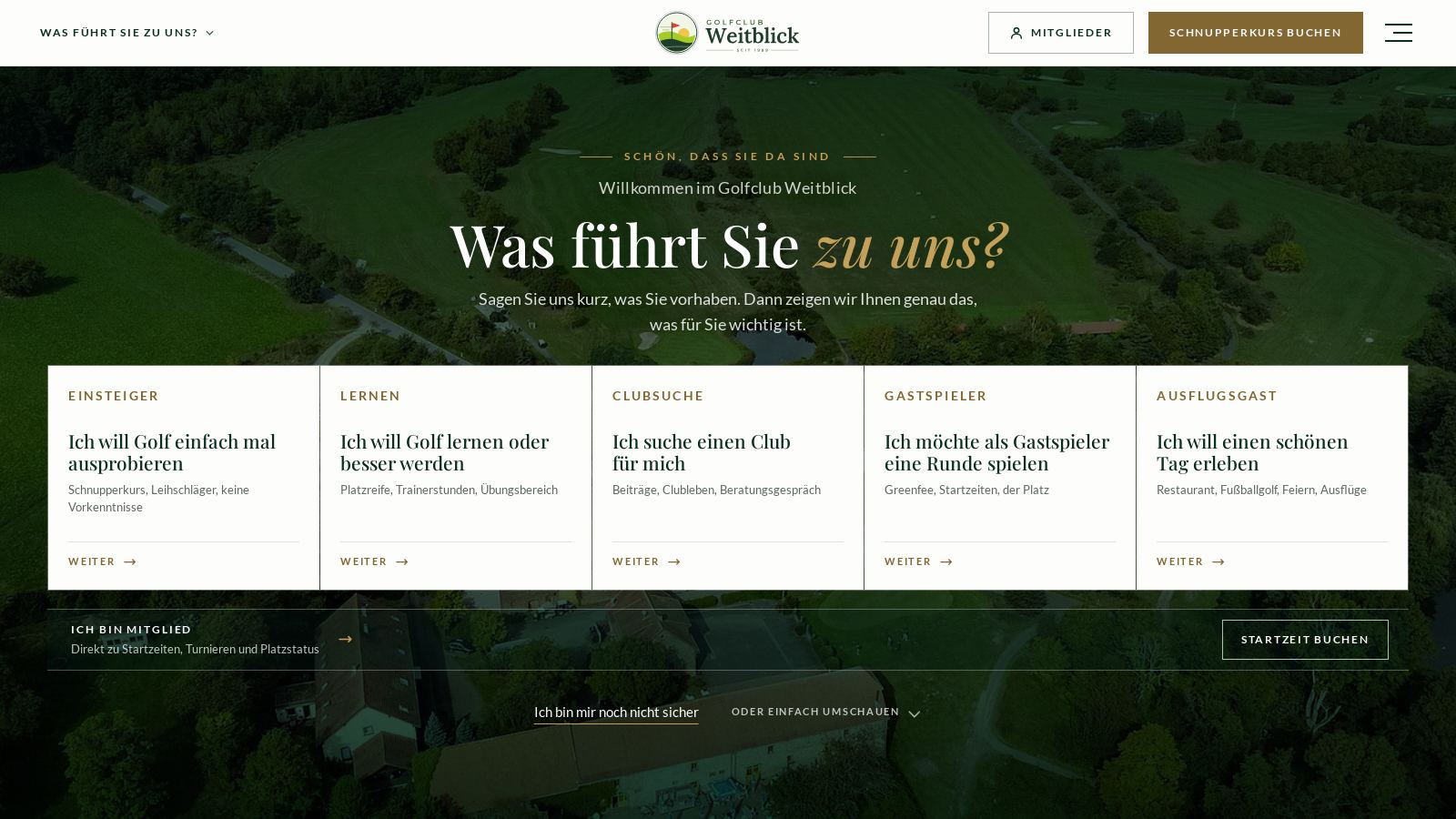 Einstiegsfrage im klassischen Look