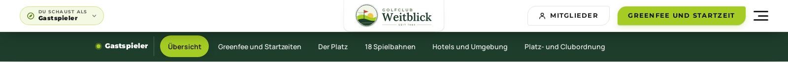 Kopfzeile und Navigation für Gastspieler
