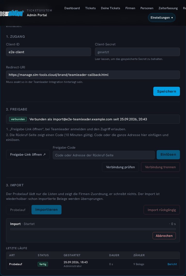 Import läuft