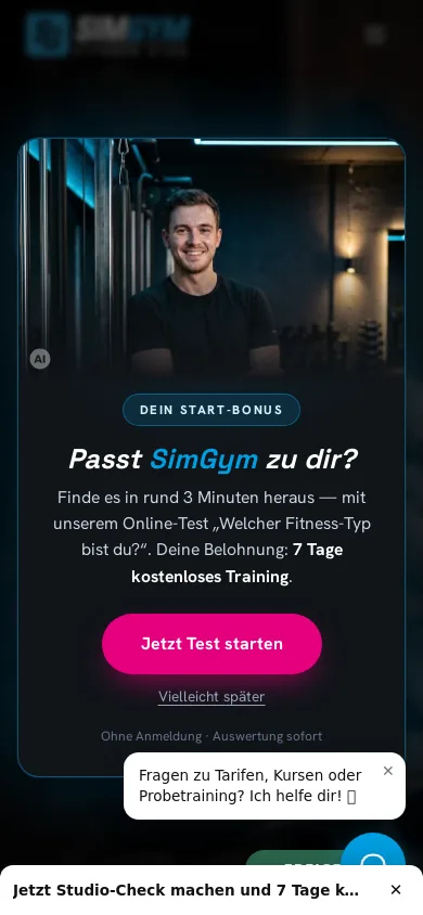Pop-up auf dem Handy